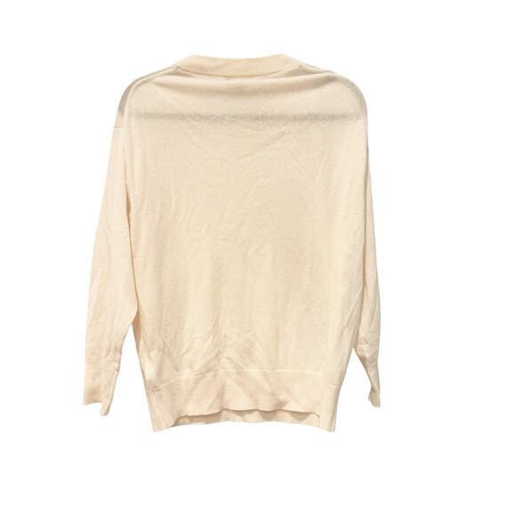 J. Crew Women's Cashmere Relaxed Crewneck Sweater Long Sleeve Snow Size XS NWT - Picture 5 of 13